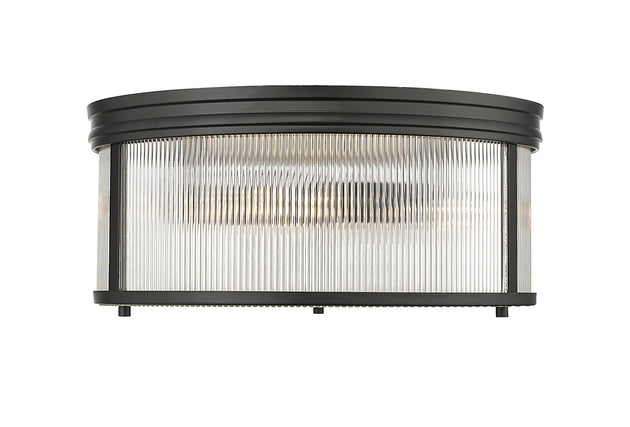 Z-Lite - 7504FR18-MB - Two Light Flush Mount - Carnaby - Matte Black