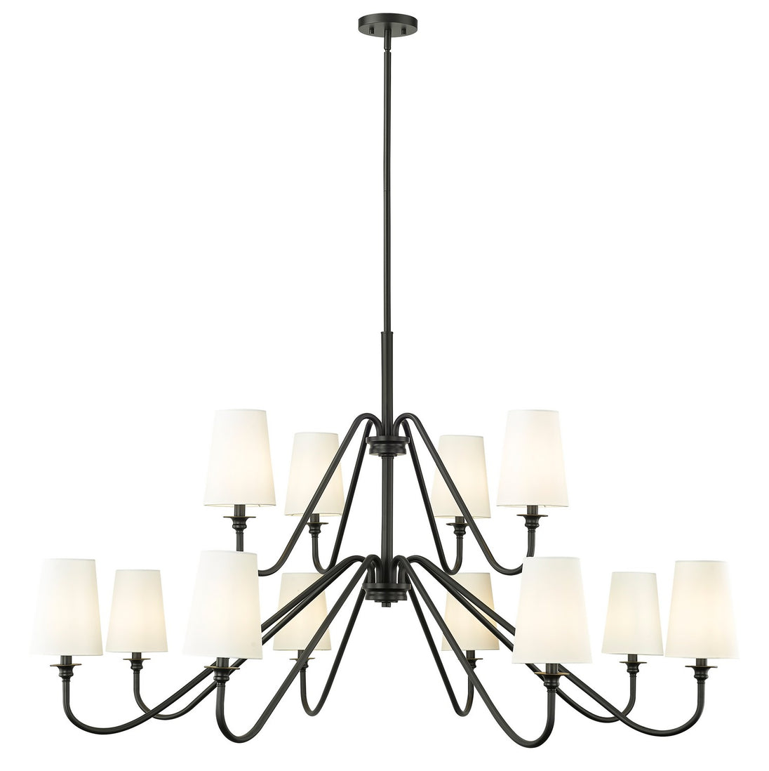 Z-Lite - 7509-12-60MB - 12 Light Chandelier - Gianna - Matte Black