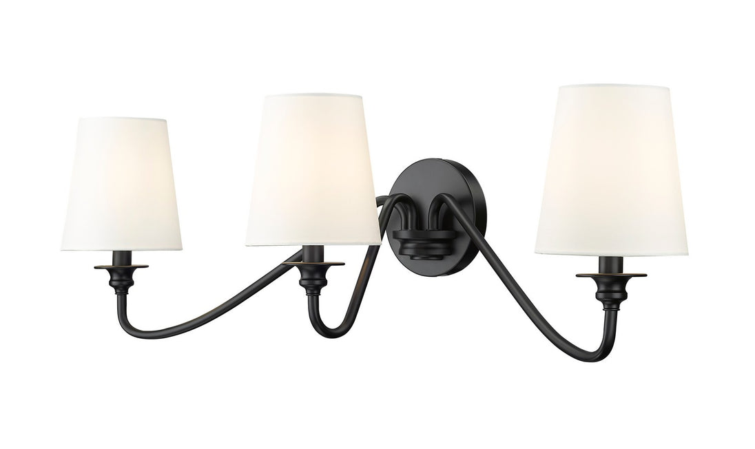 Z-Lite - 7509-3S-MB - Three Light Wall Sconce - Gianna - Matte Black