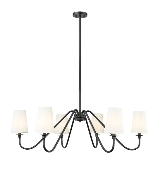 Z-Lite - 7509-6-46MB - Six Light Chandelier - Gianna - Matte Black