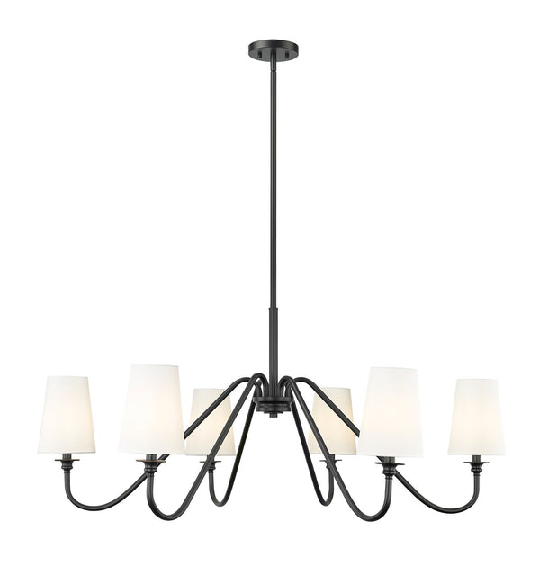 Z-Lite - 7509-6-46MB - Six Light Chandelier - Gianna - Matte Black