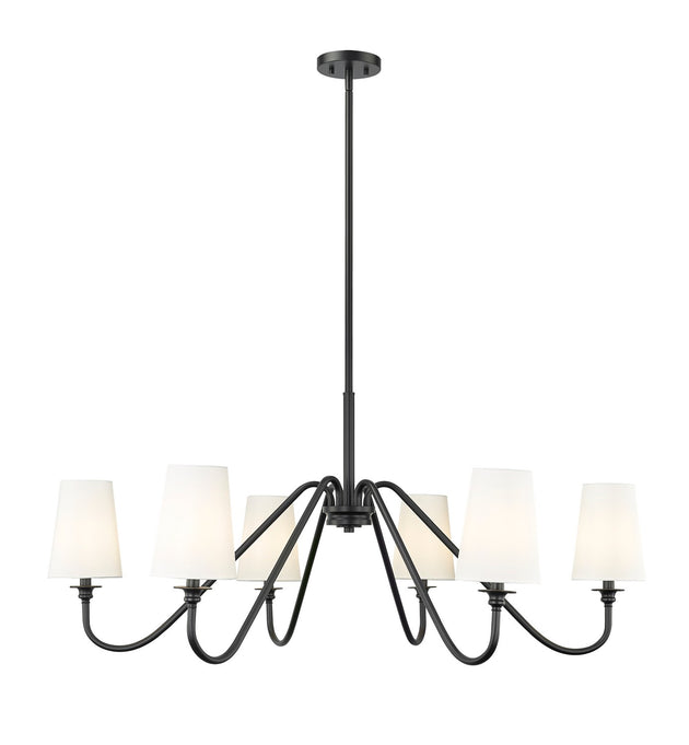 Z-Lite - 7509-6-46MB - Six Light Chandelier - Gianna - Matte Black