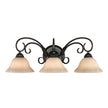 Golden - 8606-BA3 RBZ-TEA - Three Light Bath Vanity - Homestead RBZ - Rubbed Bronze