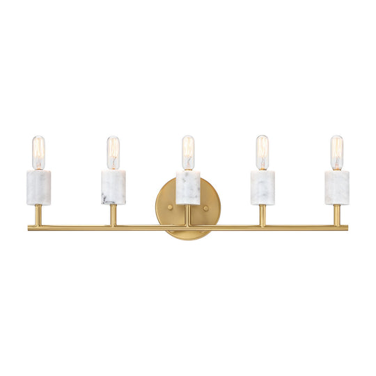 Designers Fountain - D304C-5B-BG - Five Light Vanity - Star Dust - Brushed Gold