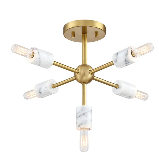 Designers Fountain - D304C-SF-BG - Five Light Semi Flush Mount - Star Dust - Brushed Gold