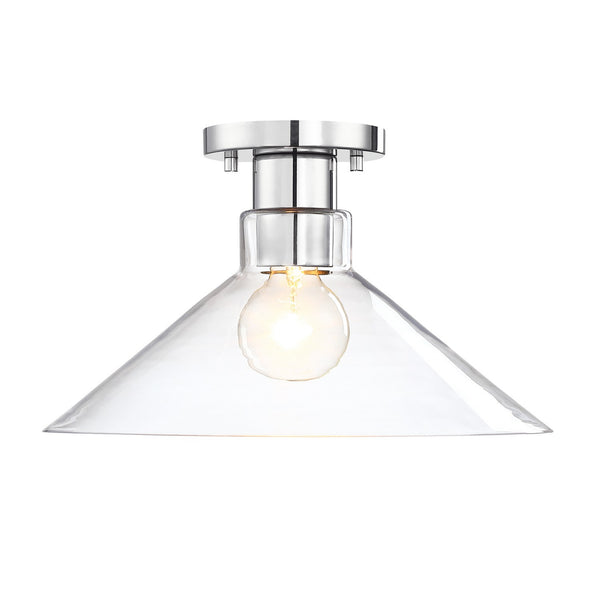 Designers Fountain - D307M-SF-PN - One Light Semi Flush Mount - Leena - Polished Nickle