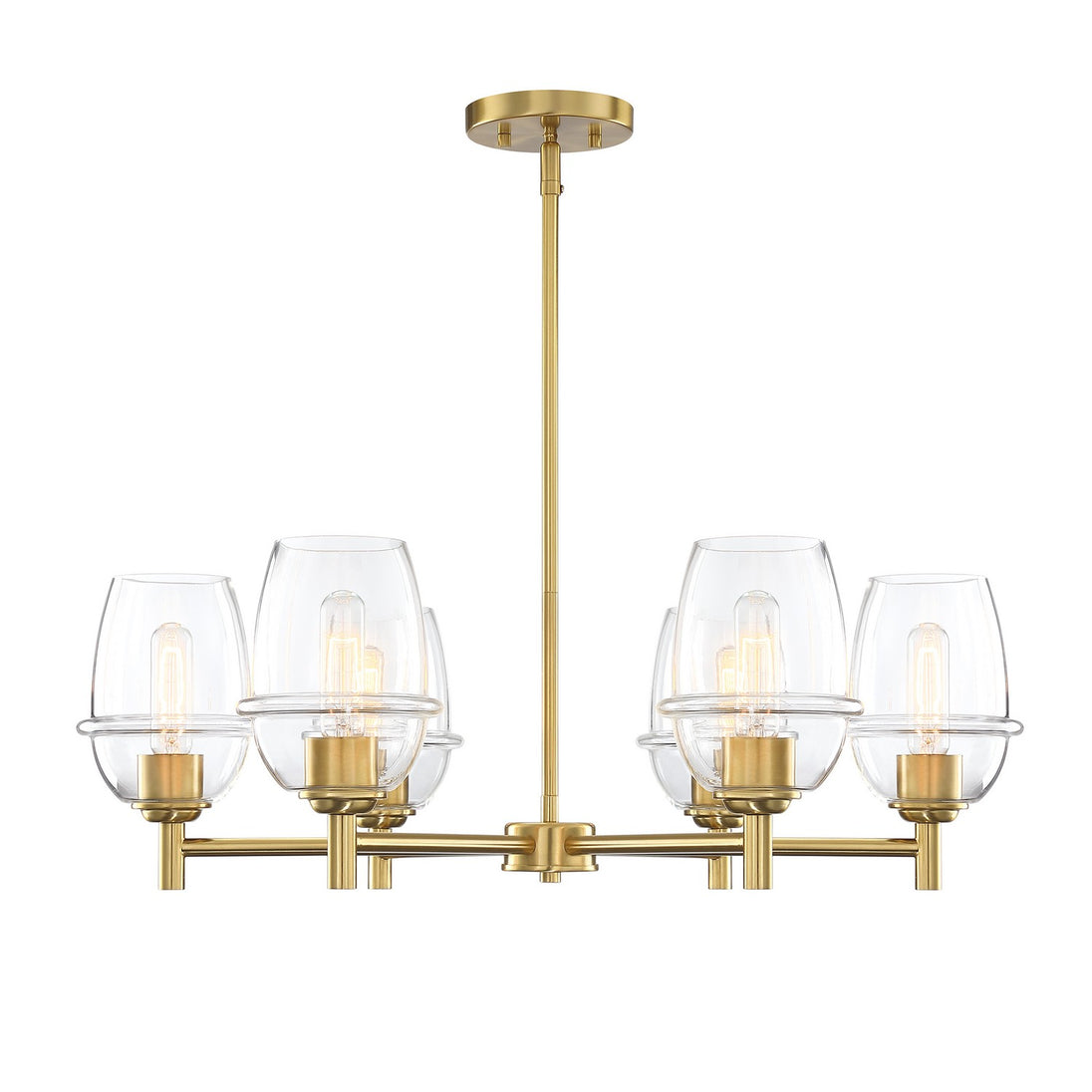 Designers Fountain - D310M-6CH-BG - Six Light Chandelier - Summer Jazz - Brushed Gold