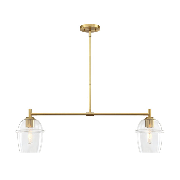 Designers Fountain - D310M-IS-BG - Two Light Island Pendant - Summer Jazz - Brushed Gold