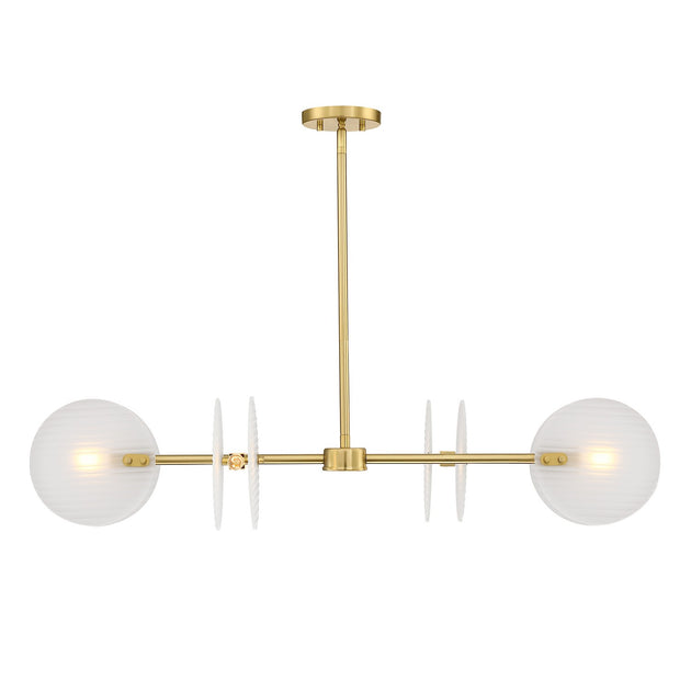 Designers Fountain - D311C-IS-BG - Four Light Island Pendant - Sky Fall - Brushed Gold