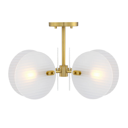 Designers Fountain - D311C-SF-BG - Three Light Semi Flush Mount - Sky Fall - Brushed Gold