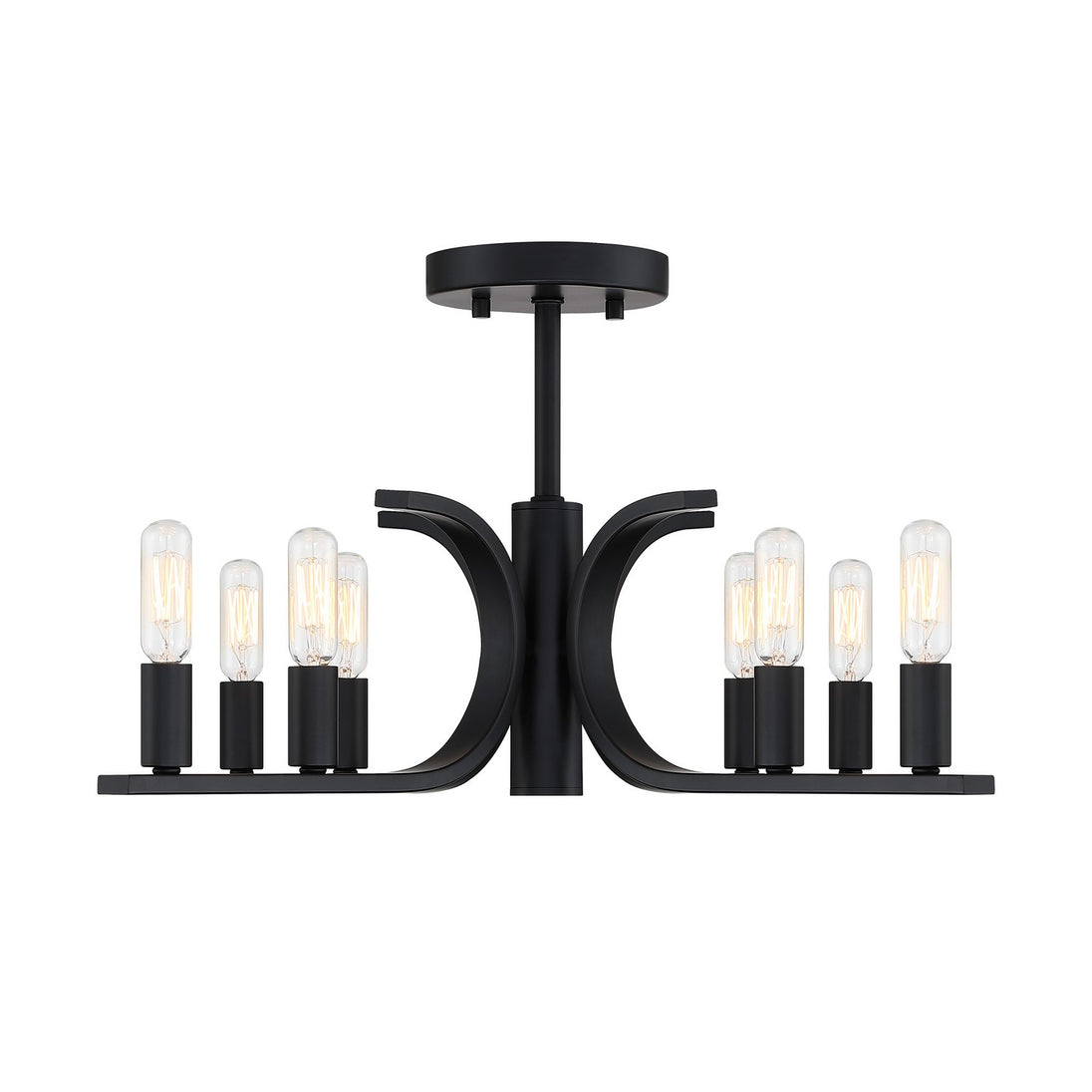 Designers Fountain - D314C-SF-MB - Eight Light Semi Flush Mount - Skye - Matte Black