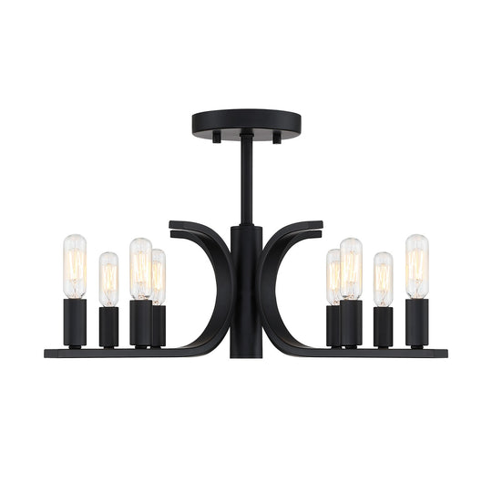 Designers Fountain - D314C-SF-MB - Eight Light Semi Flush Mount - Skye - Matte Black