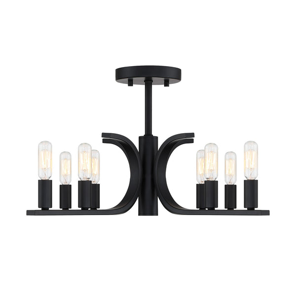 Designers Fountain - D314C-SF-MB - Eight Light Semi Flush Mount - Skye - Matte Black