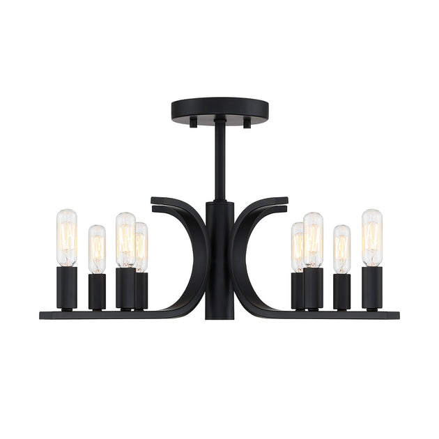 Designers Fountain - D314C-SF-MB - Eight Light Semi Flush Mount - Skye - Matte Black