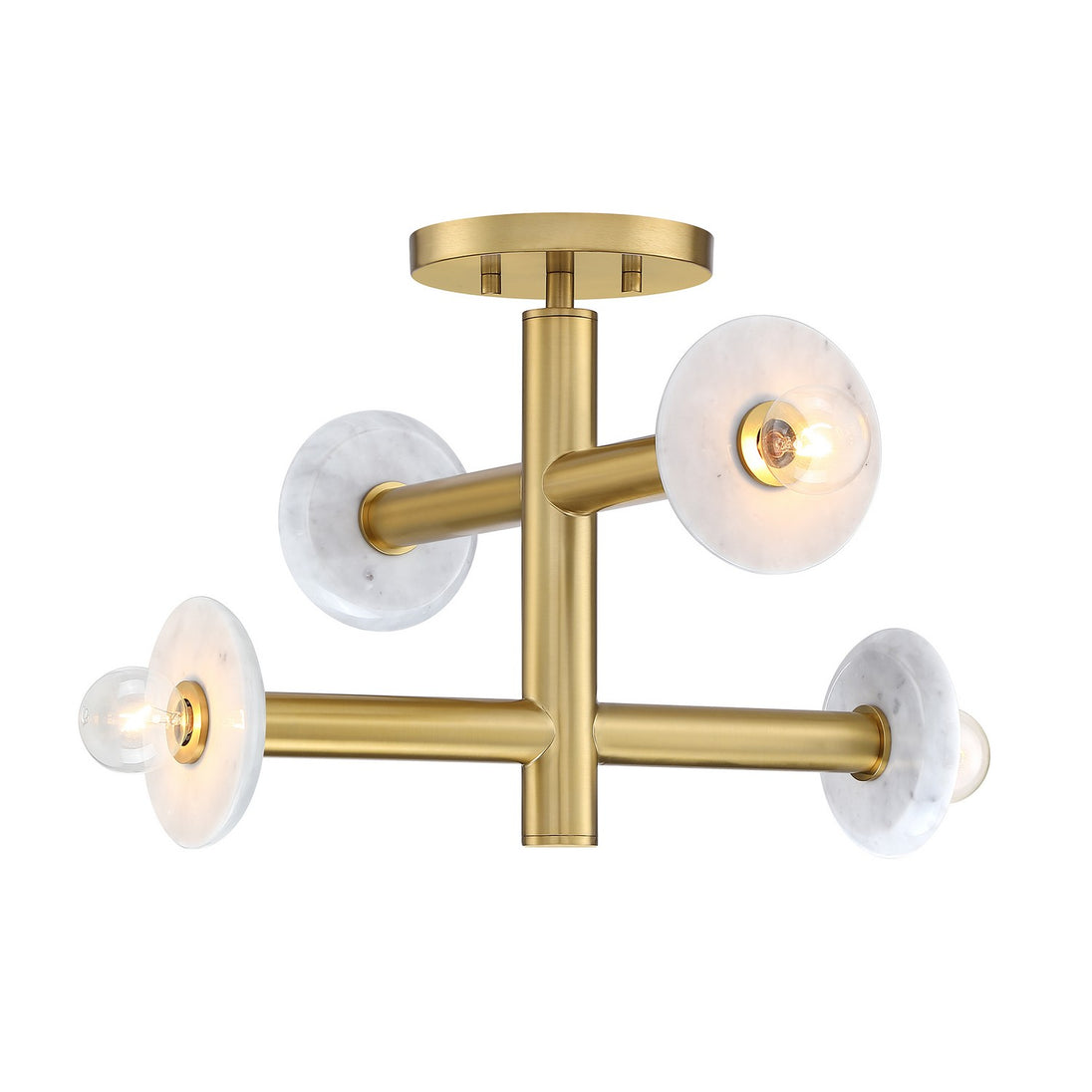 Designers Fountain - D325C-SF-BG - Four Light Semi Flush Mount - Fina - Brushed Gold