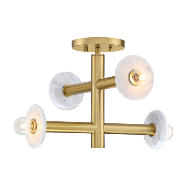 Designers Fountain - D325C-SF-BG - Four Light Semi Flush Mount - Fina - Brushed Gold