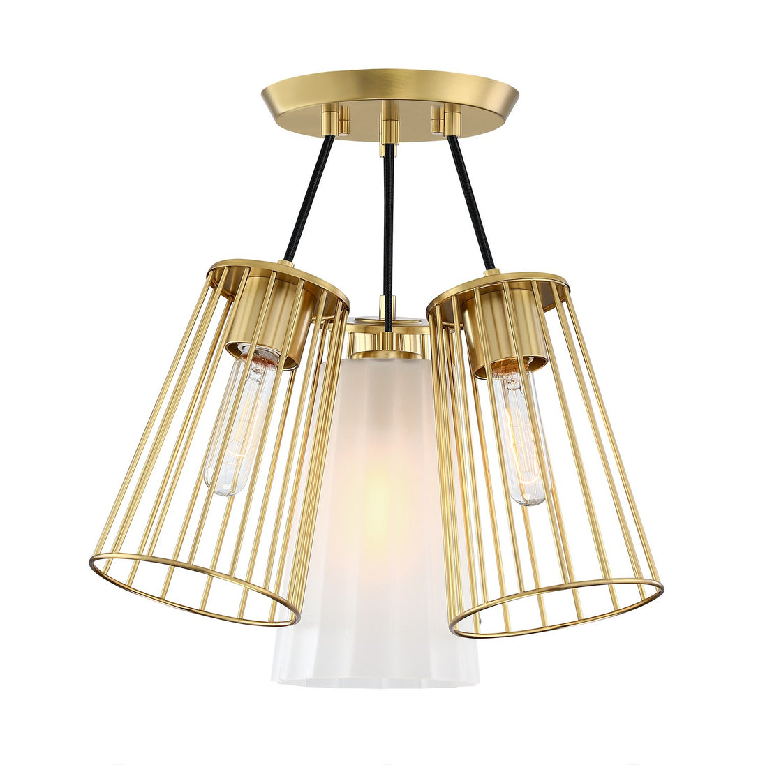 Designers Fountain - D328M-SF-BG - Four Light Semi Flush Mount - Liana - Brushed Gold