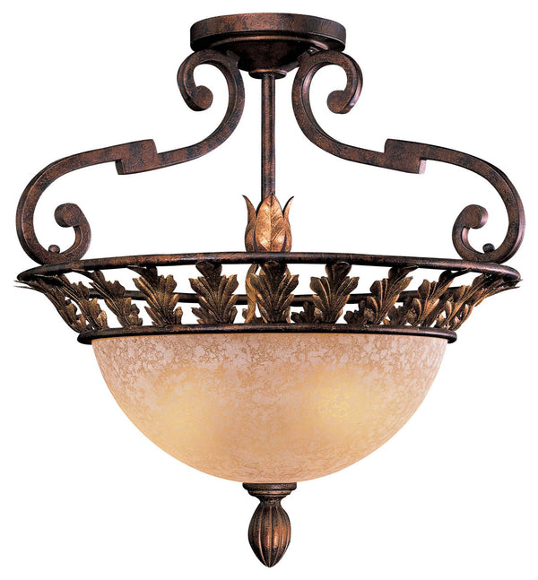 Metropolitan - N6241-355 - Three Light Semi Flush Mount - Zaragoza - Golden Bronze