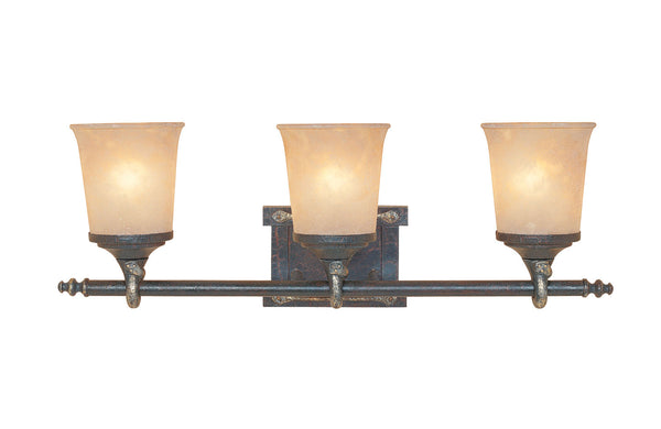 Designers Fountain - 97303-WSD - Three Light Bath Bar - Austin - Weathered Saddle