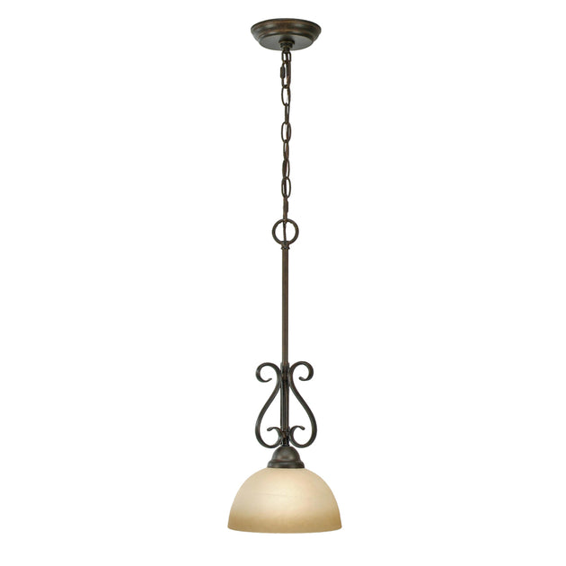 Golden - 1567-M1L PC - One Light Mini Pendant - Riverton PC - Peppercorn