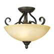 Golden - 1567-SF PC - Three Light Semi-Flush Mount - Riverton PC - Peppercorn