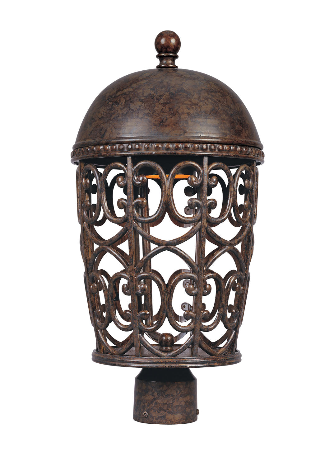 Designers Fountain - 97596-BU - One Light Post Lantern - Amherst - Burnt Umber