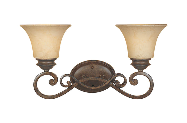 Designers Fountain - 81802-FSN - Two Light Bath Bar - Mendocino - Forged Sienna