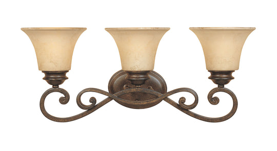 Designers Fountain - 81803-FSN - Three Light Bath Bar - Mendocino - Forged Sienna