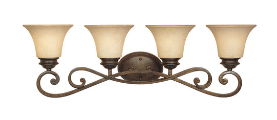 Designers Fountain - 81804-FSN - Four Light Bath Bar - Mendocino - Forged Sienna