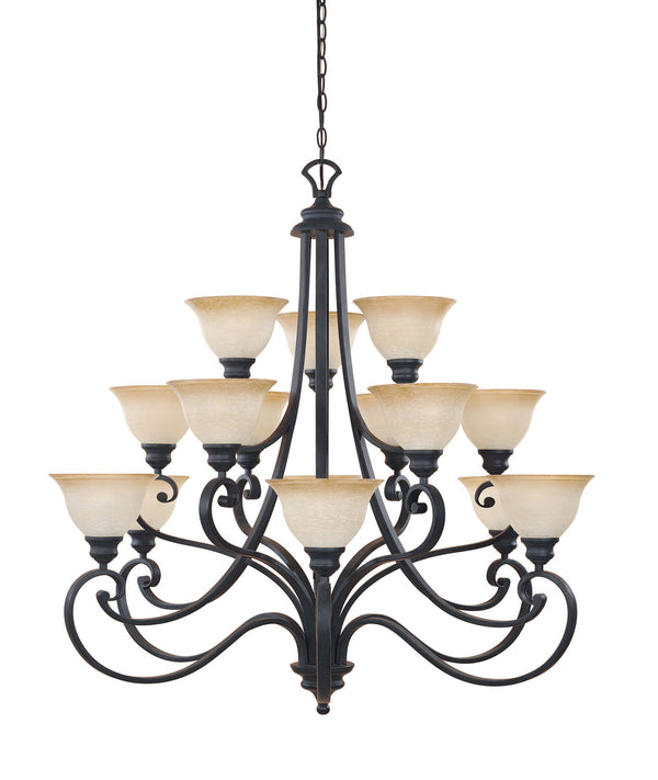 Designers Fountain - 961815-NI - 15 Light Chandelier - Barcelona - Natural Iron