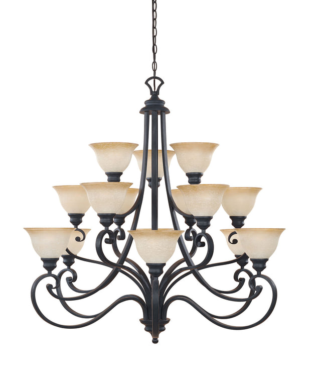 Designers Fountain - 961815-NI - 15 Light Chandelier - Barcelona - Natural Iron
