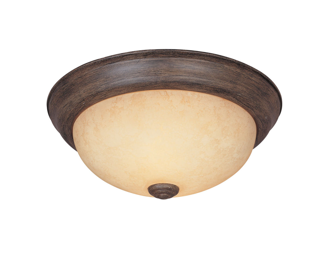 Designers Fountain - 1257L-WM-AM - Three Light Flushmount - Decorative Flushmount - Warm Mahogany