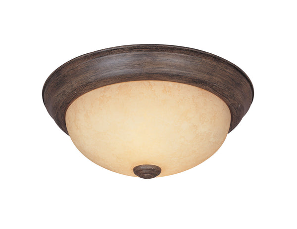 Designers Fountain - 1257L-WM-AM - Three Light Flushmount - Decorative Flushmount - Warm Mahogany