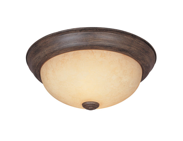 Designers Fountain - 1257L-WM-AM - Three Light Flushmount - Decorative Flushmount - Warm Mahogany