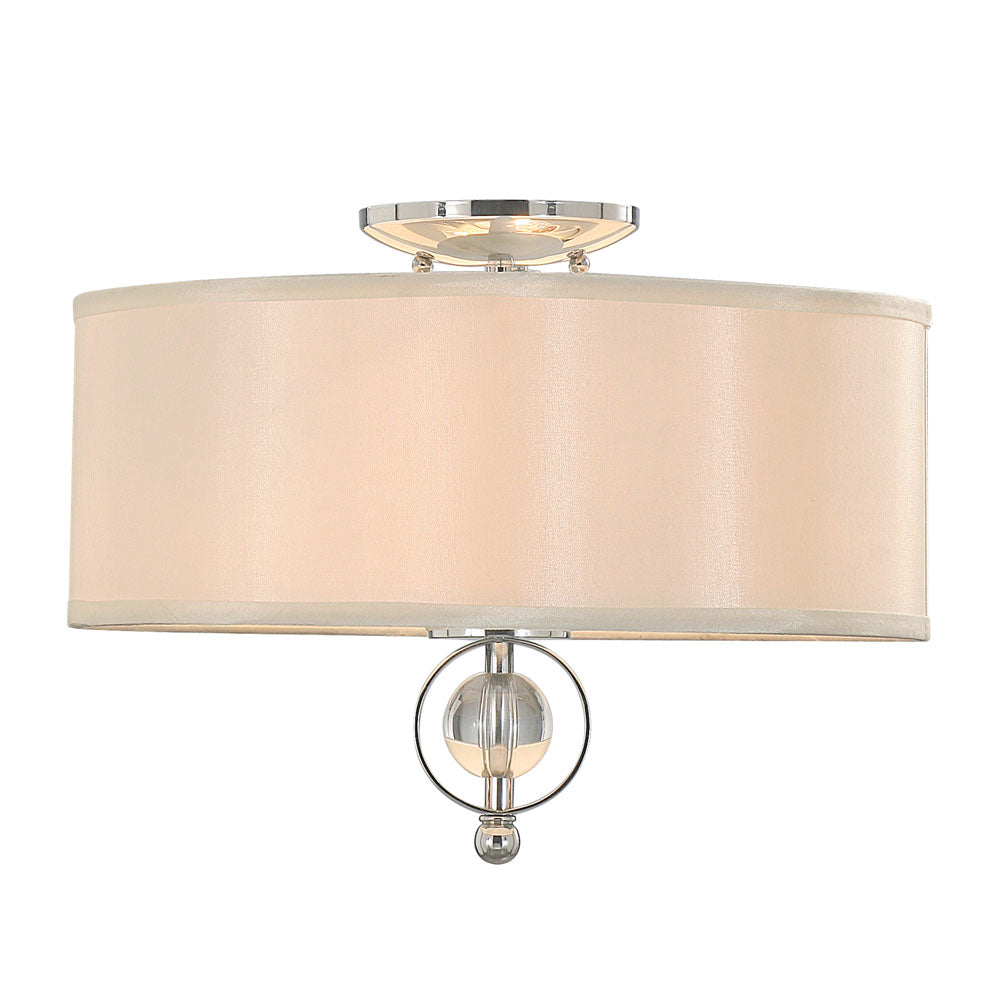 Golden - 1030-FM CH - Two Light Flush Mount - Cerchi - Chrome