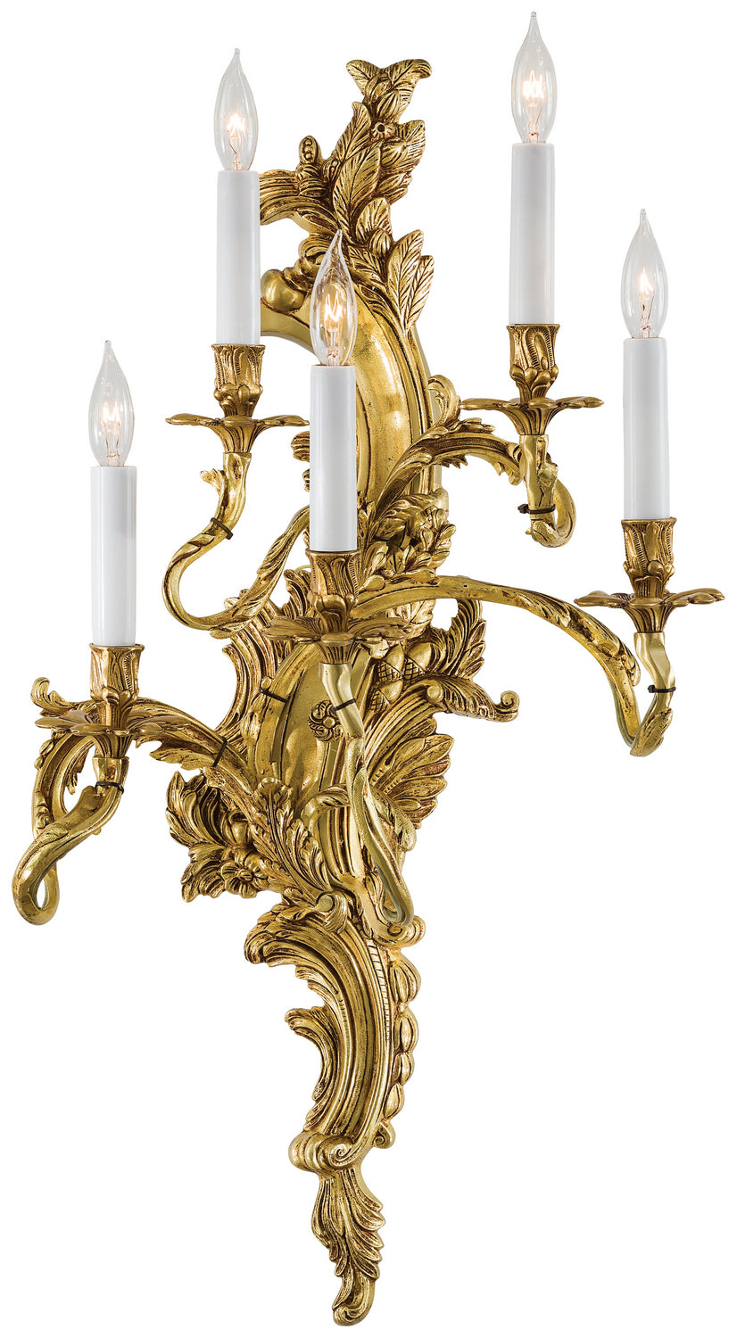 Metropolitan - N2195-L - Five Light Wall Sconce - Metropolitan - Aged French Gold