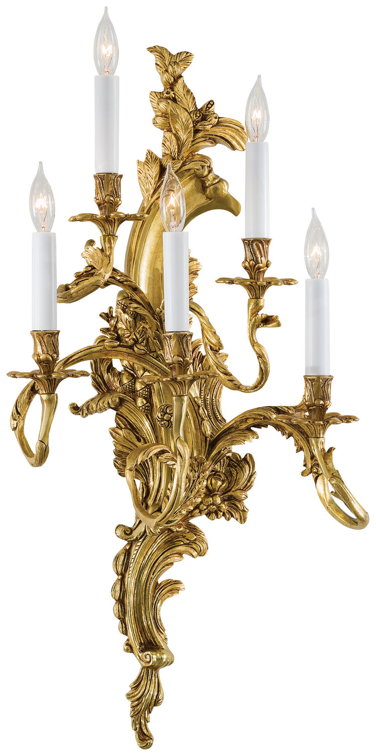 Metropolitan - N2195-R - Five Light Wall Sconce - Metropolitan - Aged French Gold