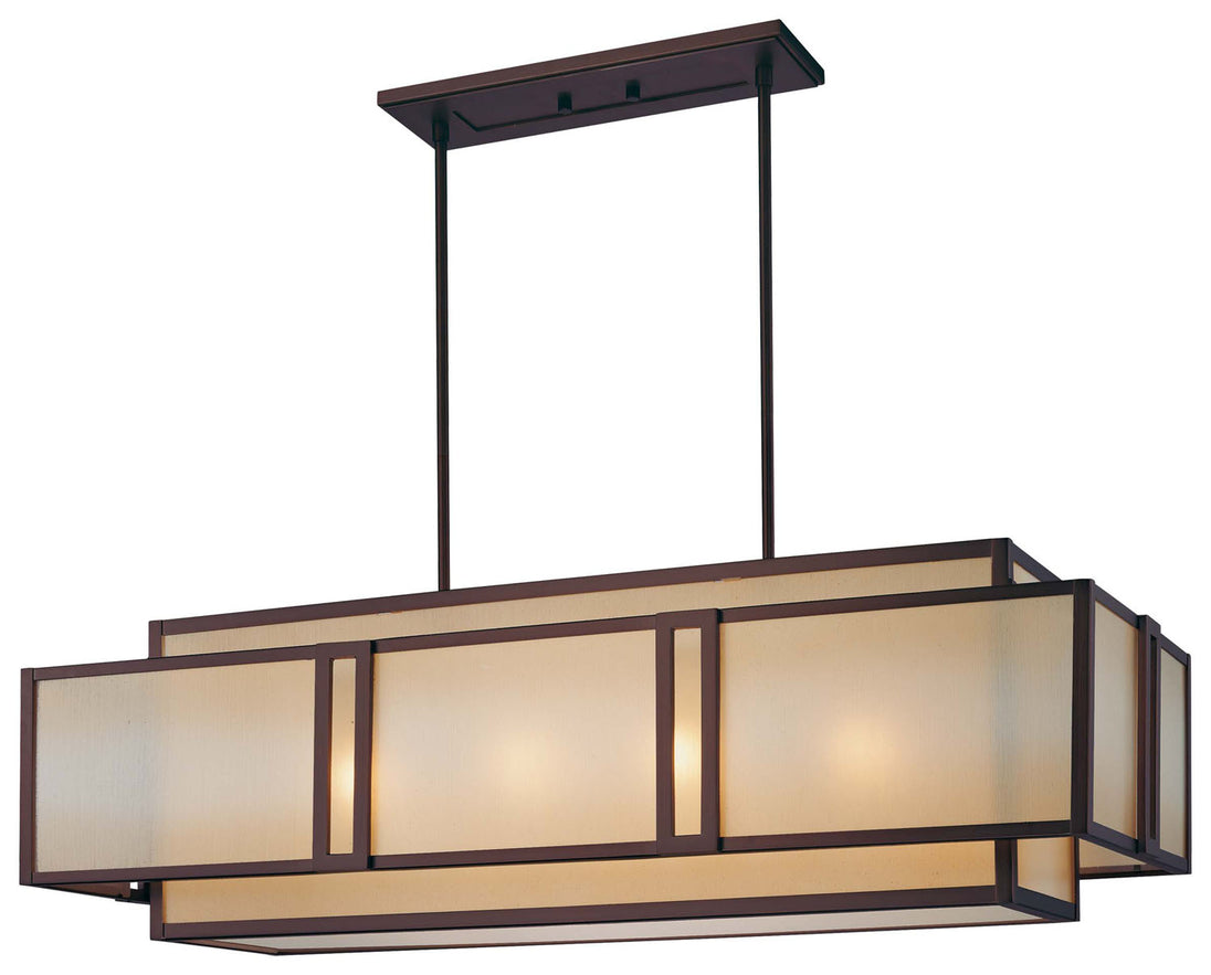 Metropolitan - N6959-1-267B - Four Light Island Pendant - Underscore - Cimmaron Bronze