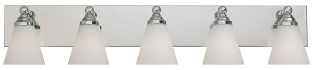 Designers Fountain - 6495-CH - Five Light Bath Bar - Hudson - Chrome