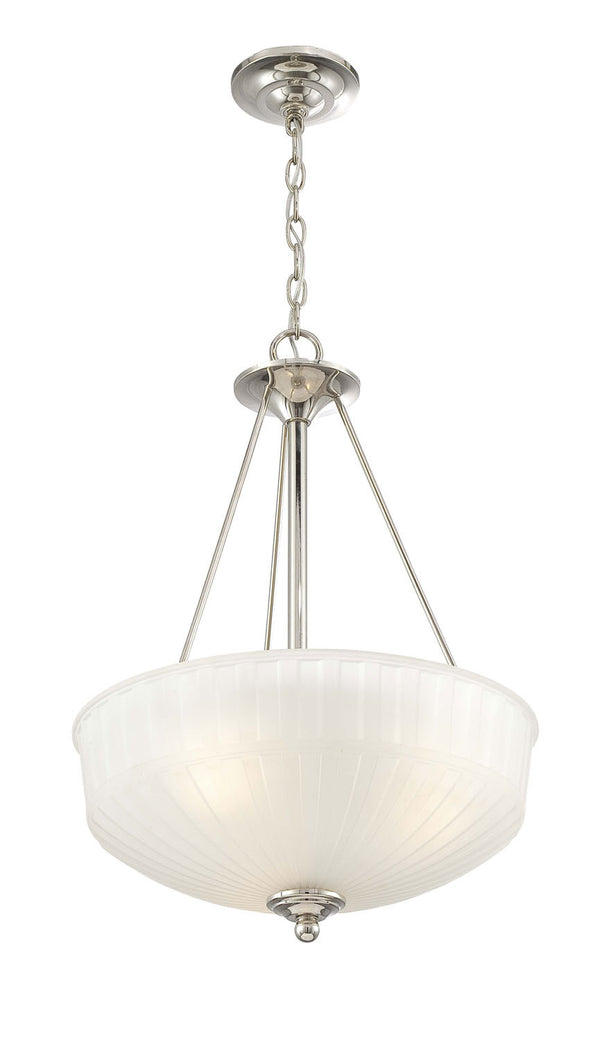 Minka-Lavery - 1737-1-613 - Three Light Pendant - 1730 Series - Polished Nickel