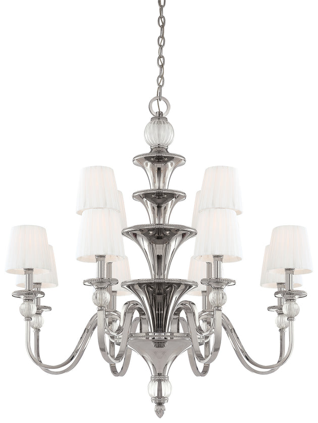 Metropolitan - N6611-613 - 12 Light Chandelier - Aise - Polished Nickel