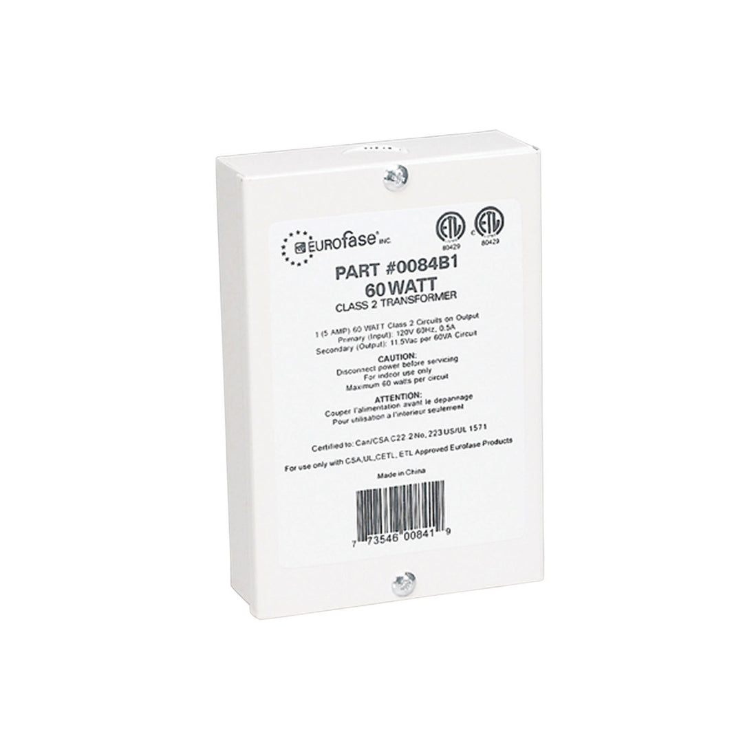 Eurofase - 0084B1 - Transformer - Transformer - White