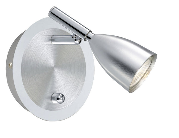 Eglo USA - 88359A - One Light Wall Sconce - Halva 1 - Brushed Aluminum & Chrome