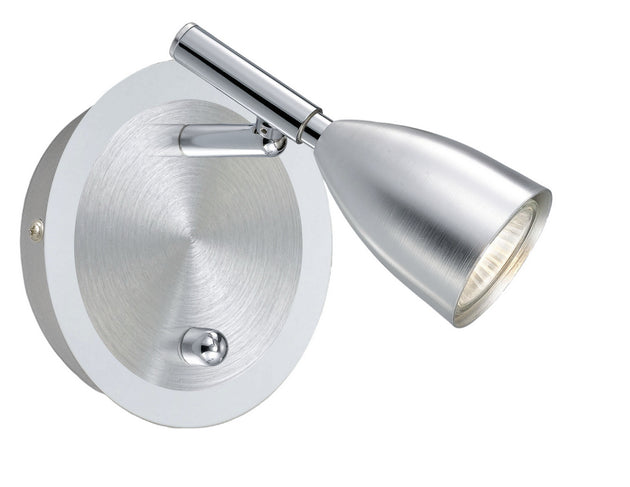 Eglo USA - 88359A - One Light Wall Sconce - Halva 1 - Brushed Aluminum & Chrome