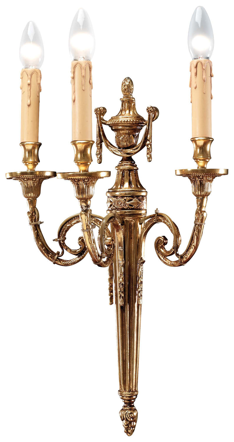 Metropolitan - N9603 - Three Light Wall Sconce - Metropolitan - Stained Gold