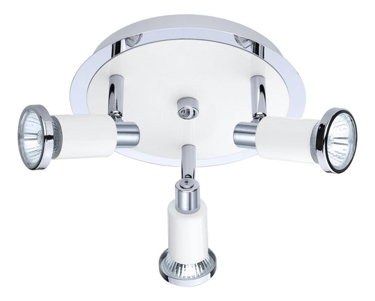 Eglo USA - 200098A - Three Light Track Light - Eridan - Chrome/Shiny White