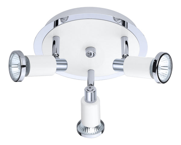Eglo USA - 200098A - Three Light Track Light - Eridan - Chrome/Shiny White