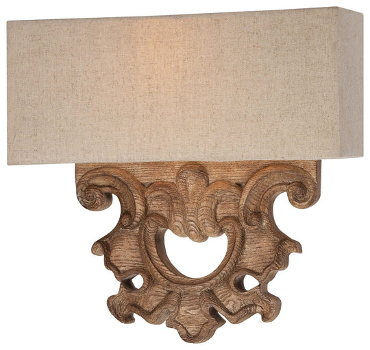 Minka-Lavery - 5200-290 - Two Light Wall Sconce - Abbott Place - Classic Oak Patina