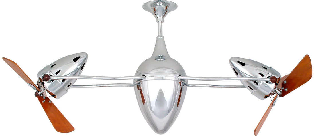 Matthews Fan Company - AR-CR-WD-DAMP - 48"Ceiling Fan - Ar Ruthiane - Polished Chrome