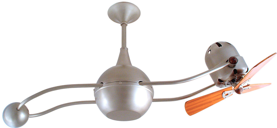 Matthews Fan Company - B2K-BN-WD-DAMP - 40"Ceiling Fan - Brisa 2000 - Brushed Nickel